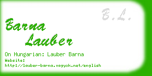 barna lauber business card